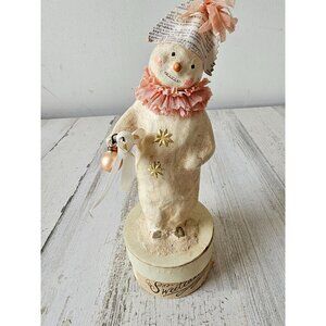 Vintage Nicole sayre snowman sweetcake Midwest figuring statue container shabby